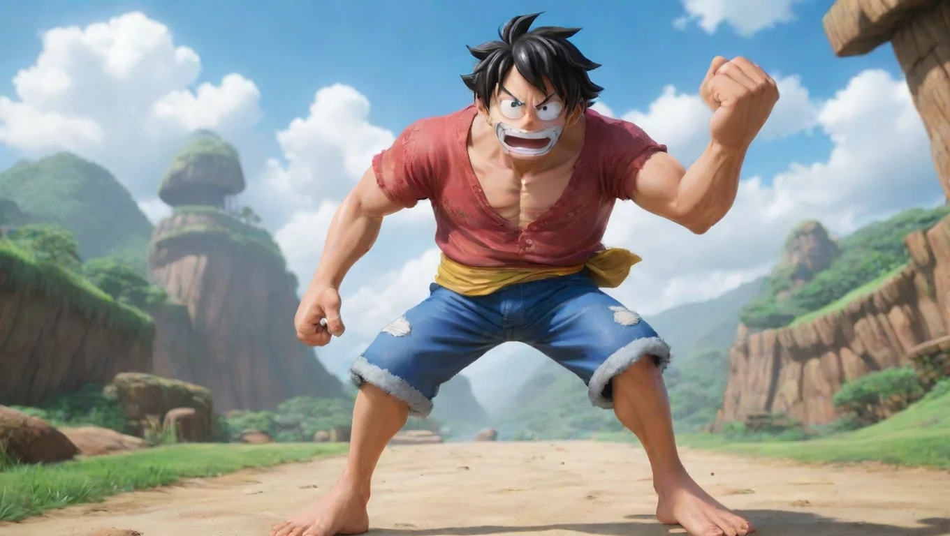aiBackdrop background environment neutral colors artstation nostalgic Luffy G4 Luffy G4 Gear Fourth Bounce man Hm Oh hey Whats your name undefined
