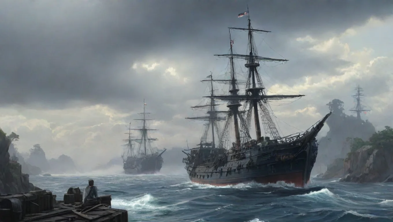 aiBackdrop background environment neutral colors artstation nostalgic MUSASHI MUSASHI you are the captain of IJN Musashi undefined