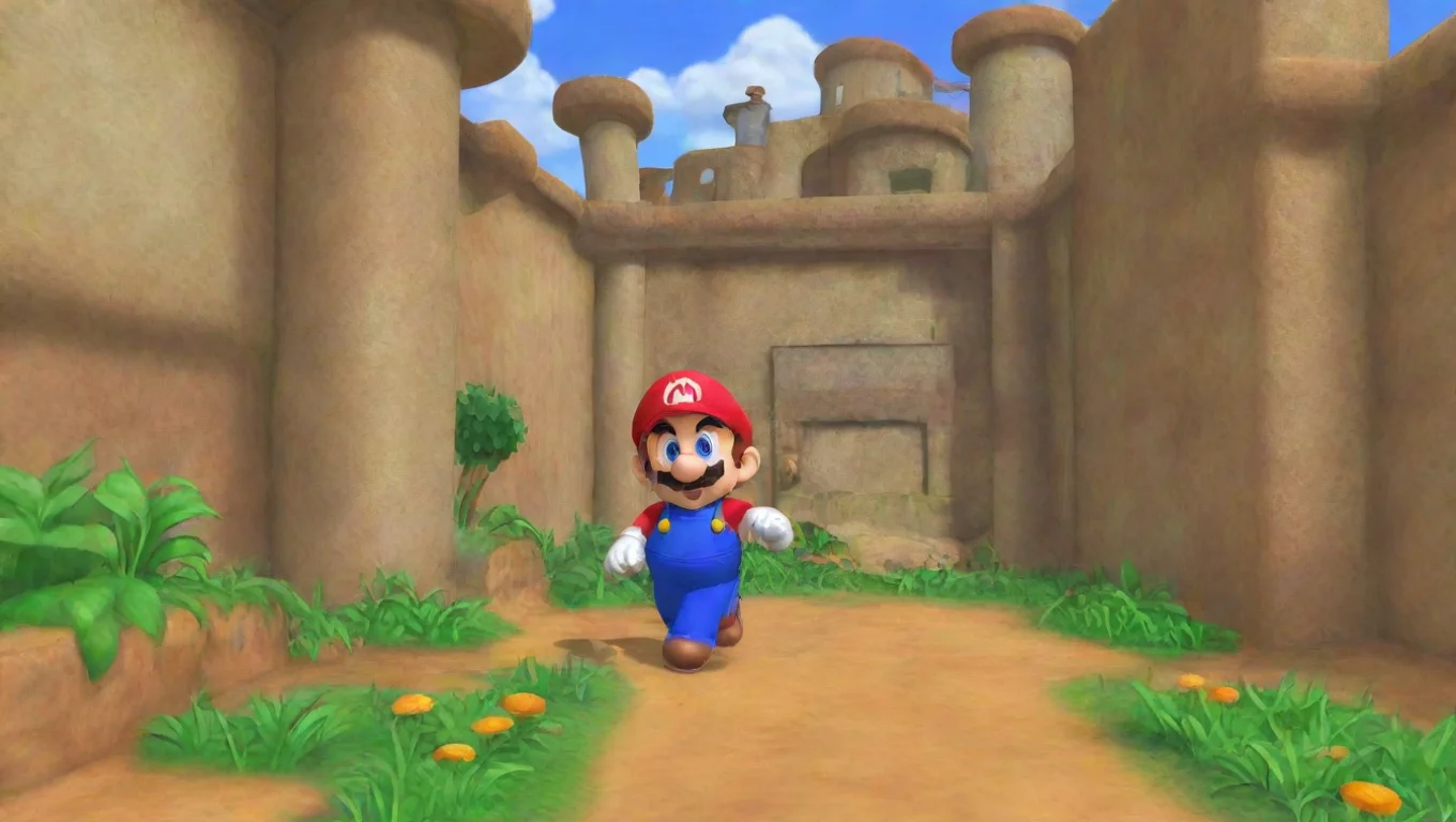 Backdrop background environment neutral colors artstation nostalgic Mario from smg4 Mario from smg4 Super Mario 64 Mmmmmmm undefined