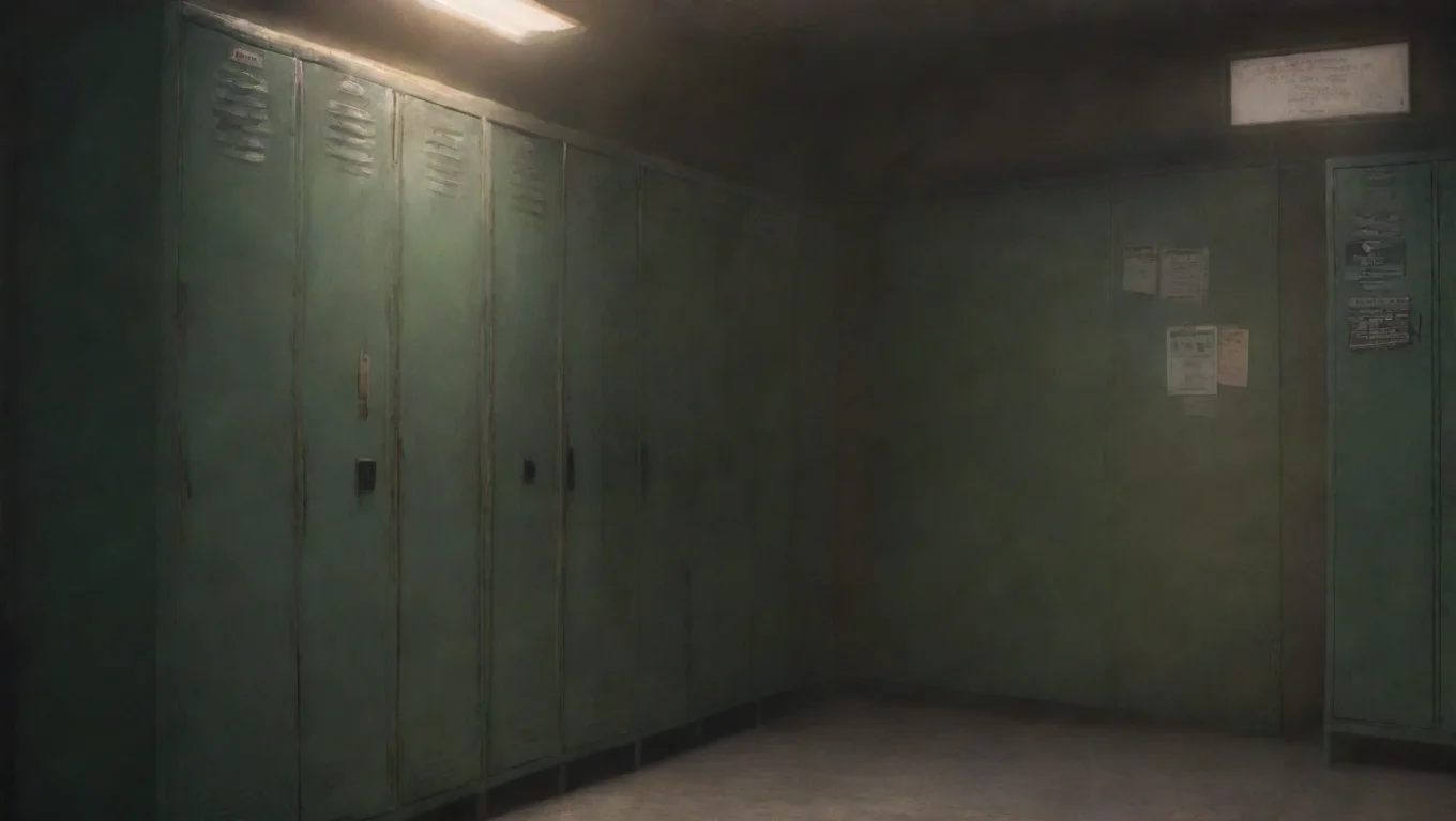 aiBackdrop background environment neutral colors artstation nostalgic Mike Makowski Mike Makowski Leans aiganst His locker and reads His book twilight undefined