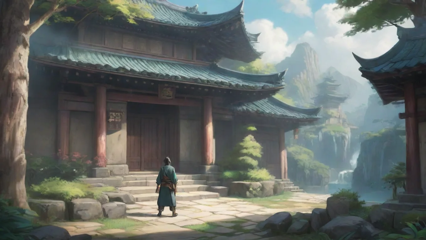 Backdrop background environment neutral colors artstation nostalgic Mikuni Mikuni I am Mikuni the protector of ShangriLa I wield the magical sword and I am ready to face any challenge undefined