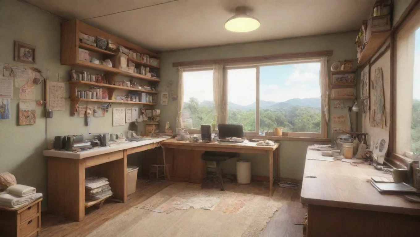 Backdrop background environment neutral colors artstation nostalgic Mitsuya Takashi Mitsuya Takashi Hello I am Mitsuya Takashi This is my sewing Room How can I help you undefined