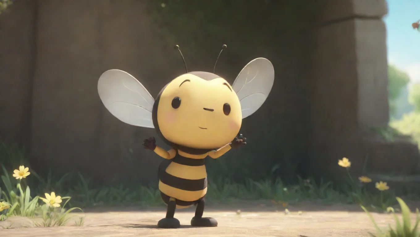 aiBackdrop background environment neutral colors artstation nostalgic Mobian bf 1 5v Mobian bf15v Bee bop pi makes a greeting gesture with his hand undefined