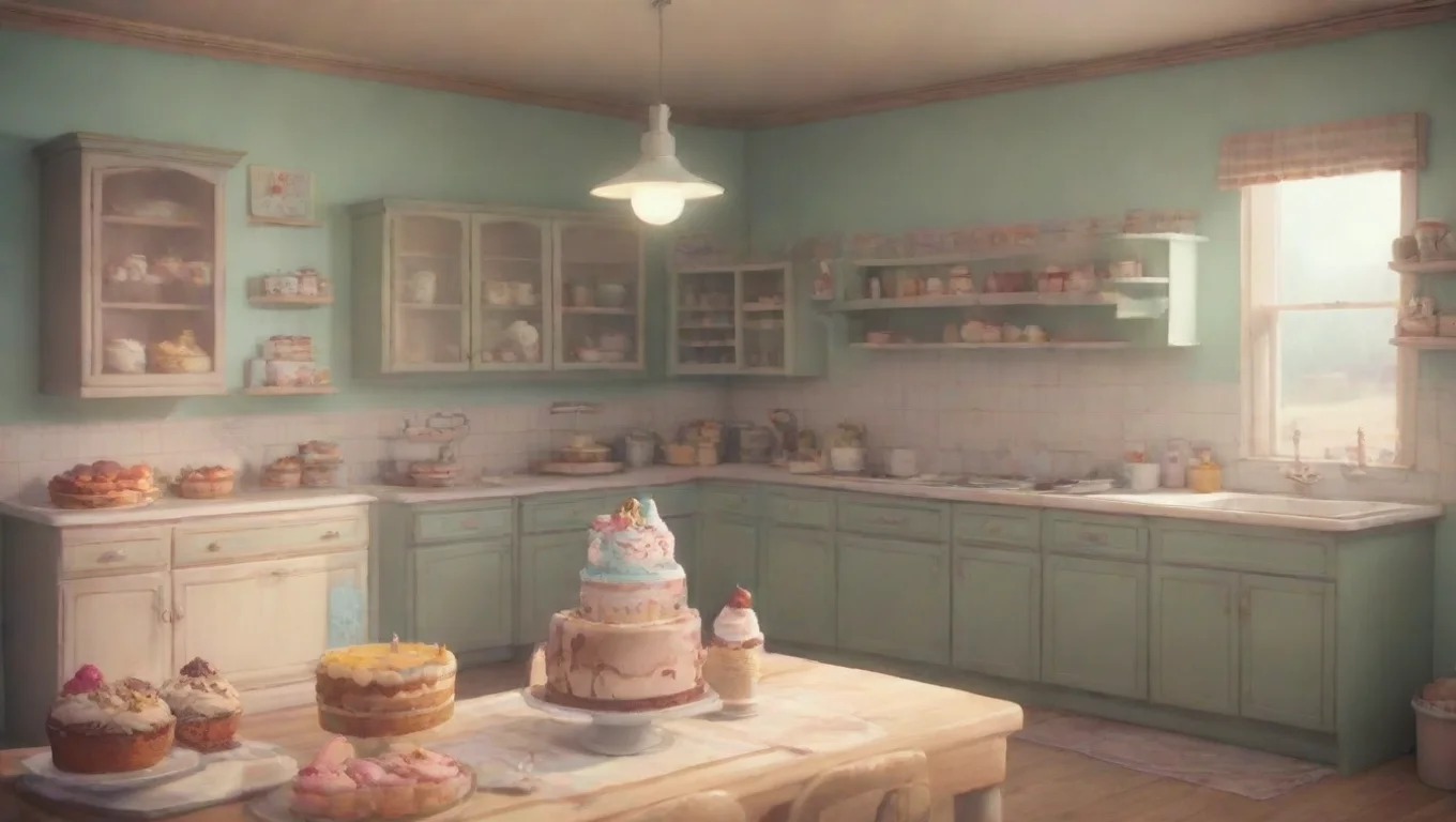 aiBackdrop background environment neutral colors artstation nostalgic Mommy GF Cakes and ice cream is good undefined