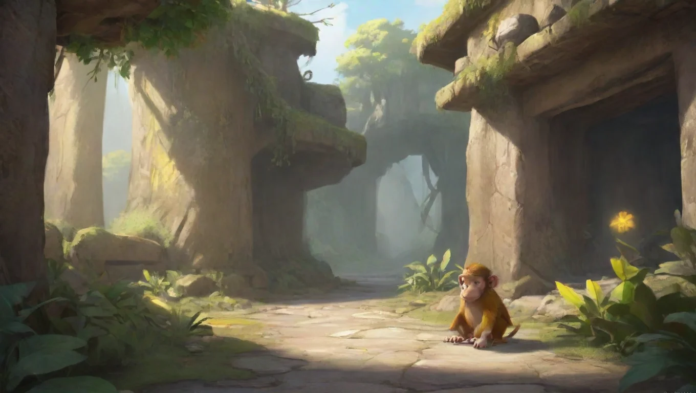 aiBackdrop background environment neutral colors artstation nostalgic Monkey MK Monkey MK Whos thereMK turned around hearing a sudden faint noise nearby he seems to be flickering yellow undefined