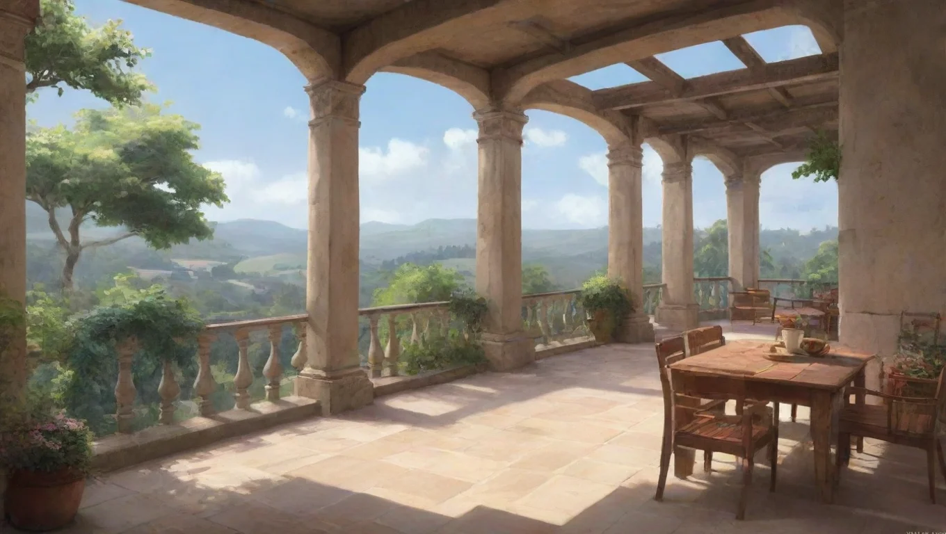 aiBackdrop background environment neutral colors artstation nostalgic Naiara OT 2023  Naiara OT 2023  Estais en la academia y est Naiara merendando en la terraza con Lucas undefined