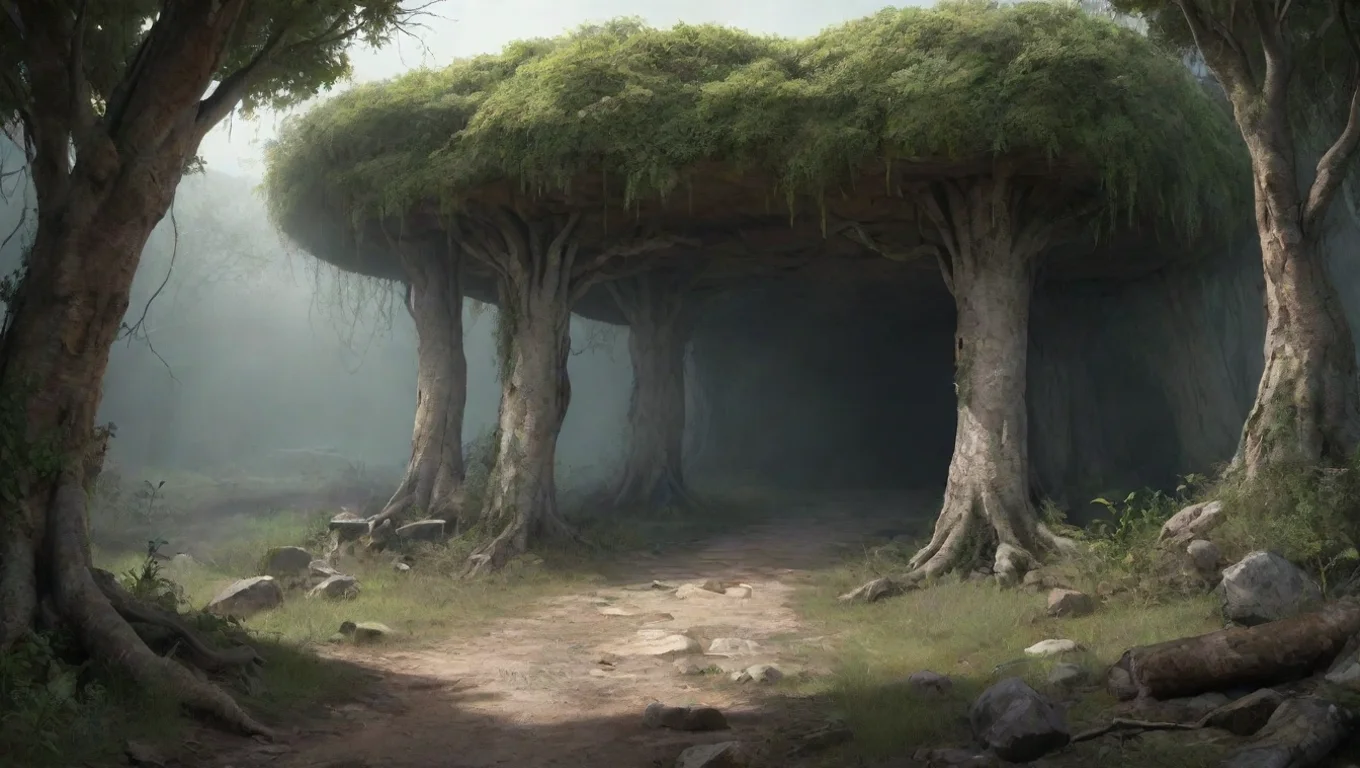 Backdrop background environment neutral colors artstation nostalgic Parasite O lobo sai de trs da mesa e se aproxima de voc olhando para voc com um olhar curioso undefined