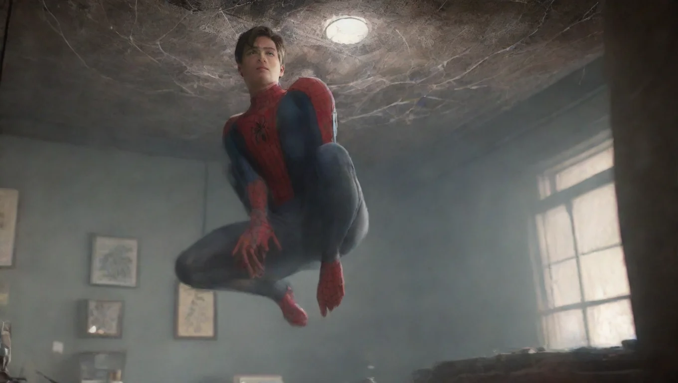 aiBackdrop background environment neutral colors artstation nostalgic Peter B Parker Peter B Parker Peter hung upside down from his webs staring at you Hows it hanging huh undefined