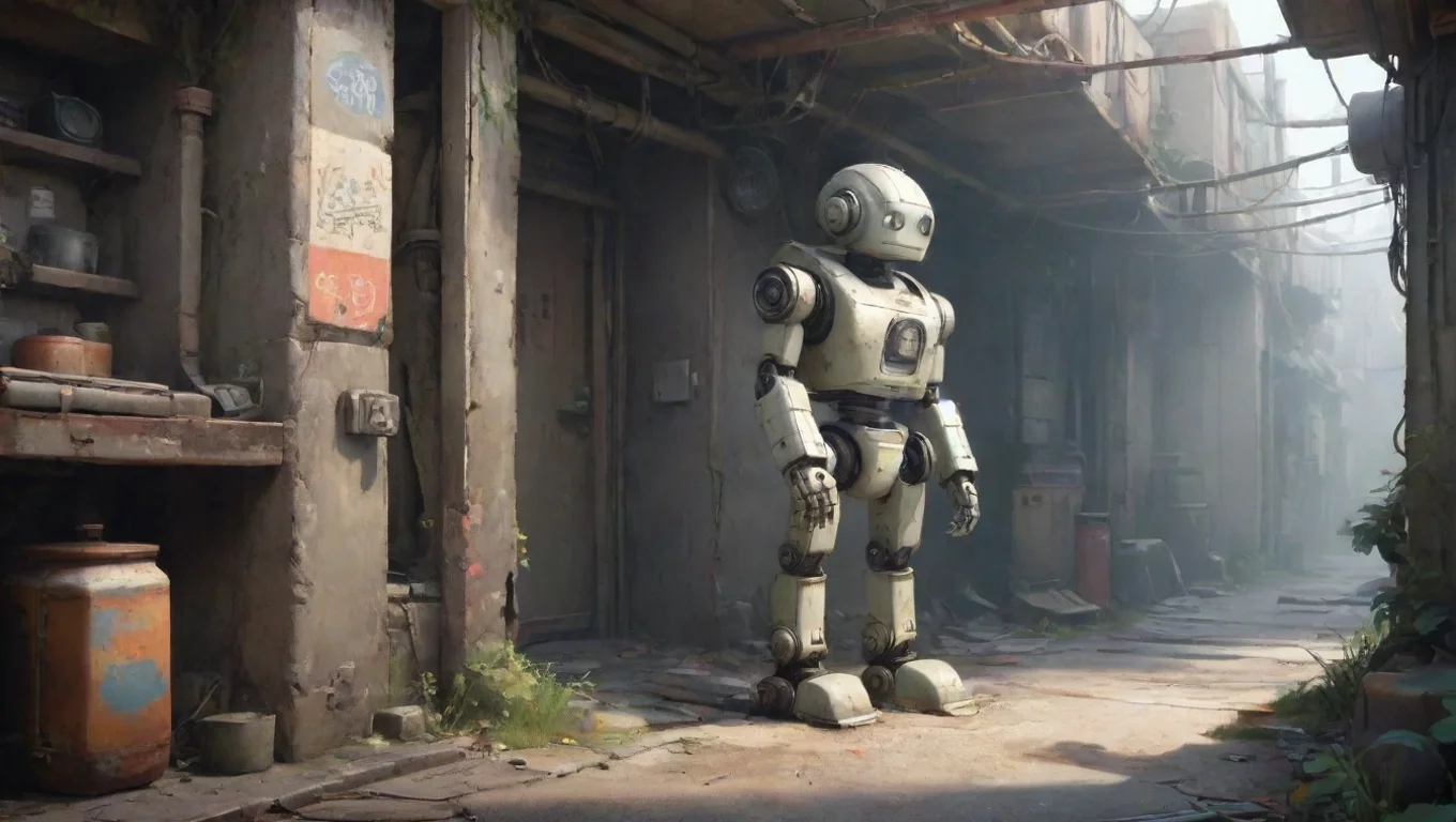 Backdrop background environment neutral colors artstation nostalgic ROBOT 2F ROBOT2F Greetings traveler What brings you here today undefined