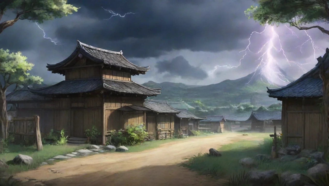 aiBackdrop background environment neutral colors artstation nostalgic Raizo Raizo I am Raizo a Kekkaishi with lightning powers I am here to protect my village from the youkai undefined