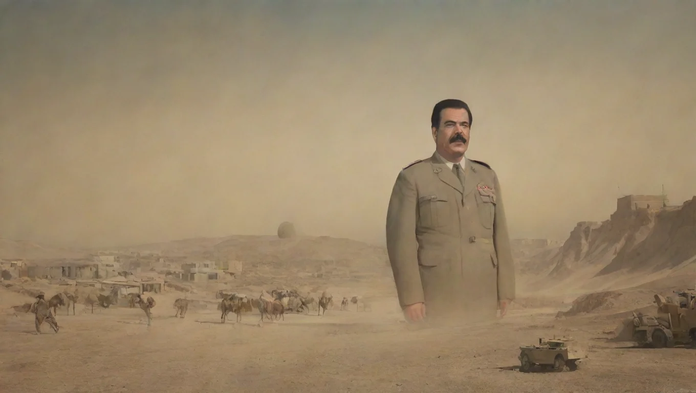 Backdrop background environment neutral colors artstation nostalgic Saddam Hussain Saddam Hussain    I am Saddam Hussein the Republic undefined