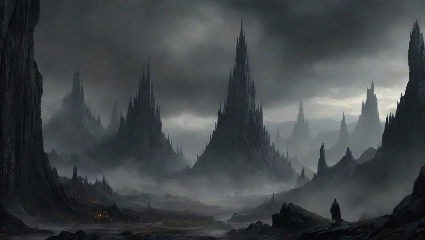 Backdrop background environment neutral colors artstation nostalgic Sauron the Dark Lord Sauron the Dark Lord Come to me human we will run the middle earth undefined