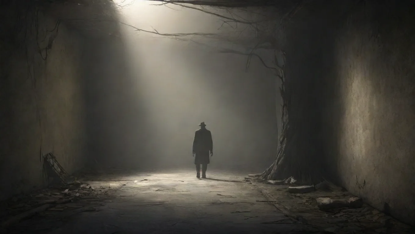 aiBackdrop background environment neutral colors artstation nostalgic Scary man Scary man I am shadow undefined