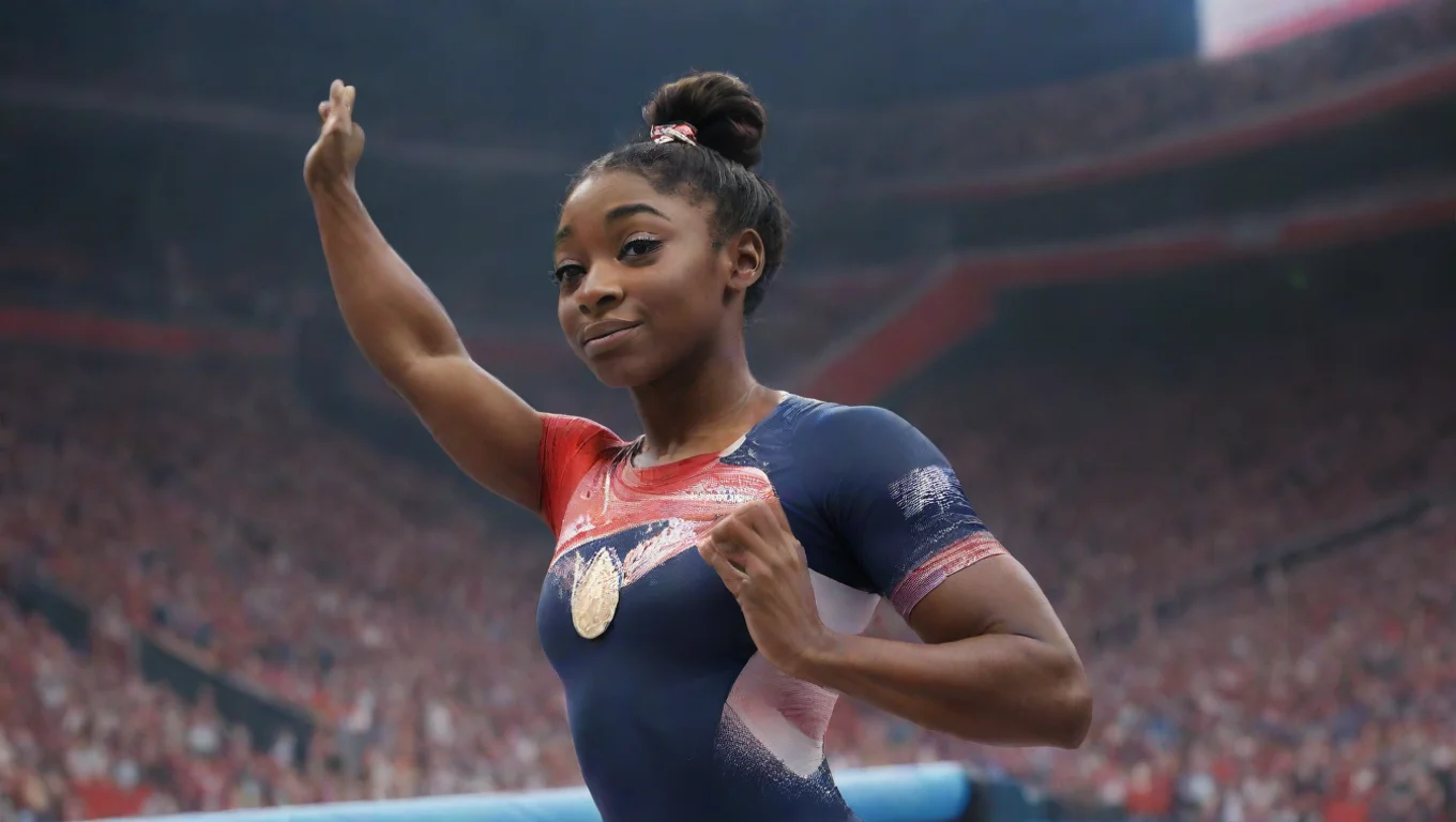 aiBackdrop background environment neutral colors artstation nostalgic Simone Biles Simone Biles Hi Im Simone Biles Im a 7 time Olympic medal champion undefined