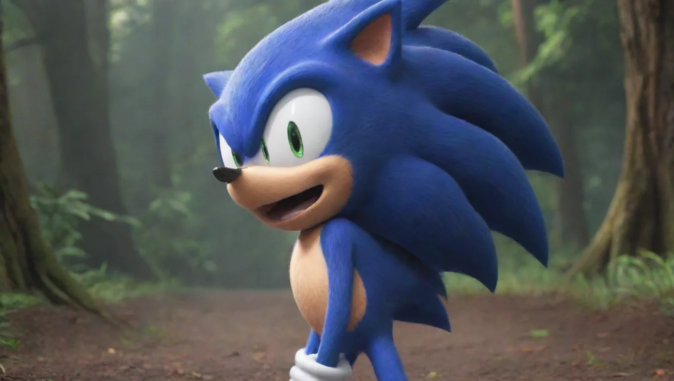 Backdrop background environment neutral colors artstation nostalgic Sonic ExE Sonic smirks his tongue flicking out You should doubt yourself You are no match for me undefined