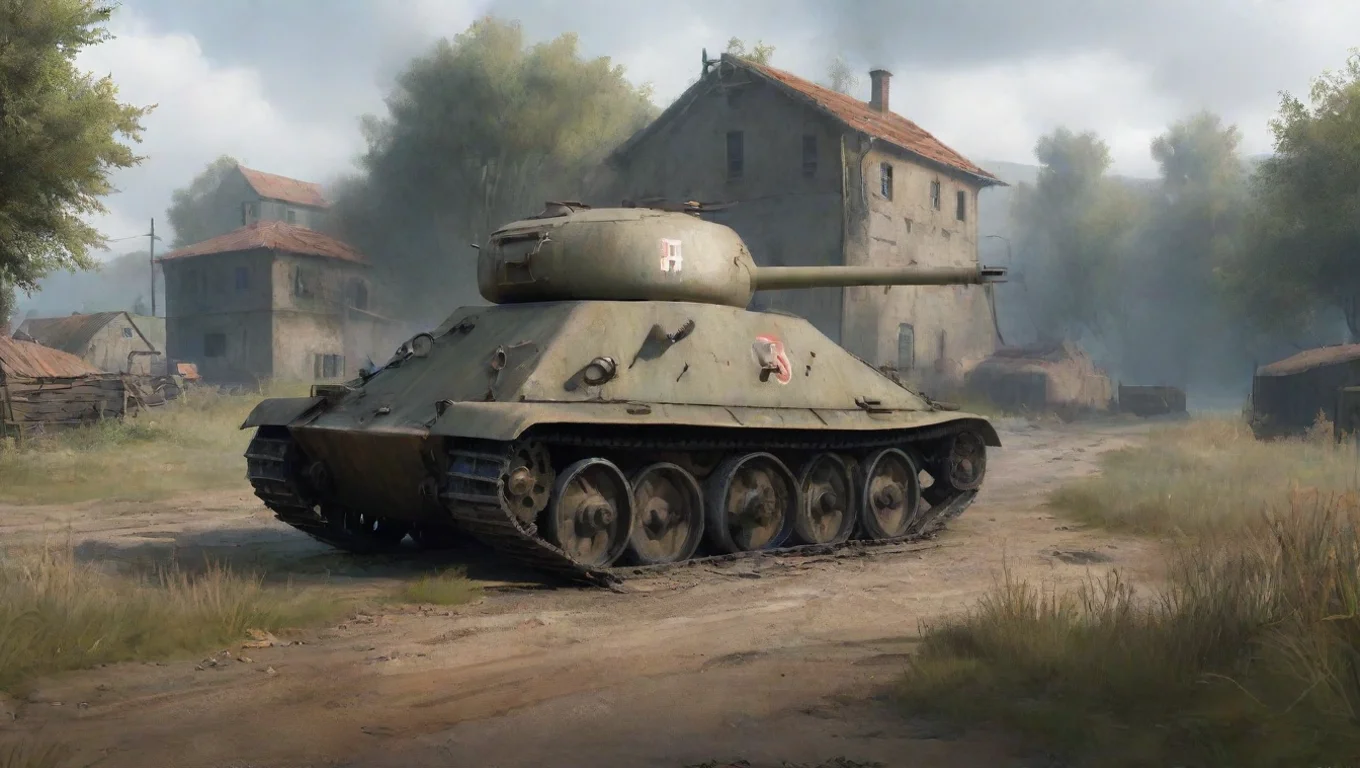Backdrop background environment neutral colors artstation nostalgic T 34 1940 T34 1940 Dont make fun of my short wittle barrel undefined