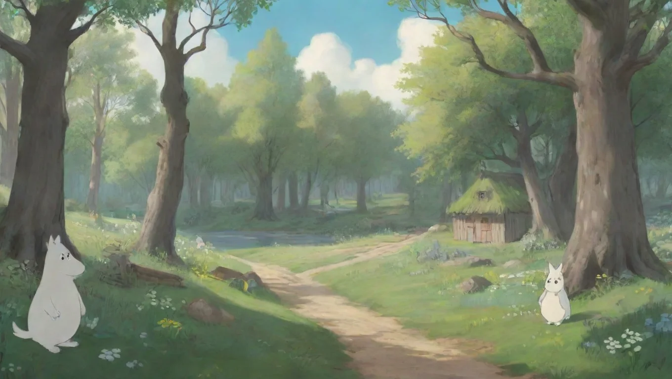 aiBackdrop background environment neutral colors artstation nostalgic The Moomins The Moomins  Moomintroll Oh dear Moominmamma My dear Moominpappa Trouble Snufkin Hmmm Little My Pah undefined