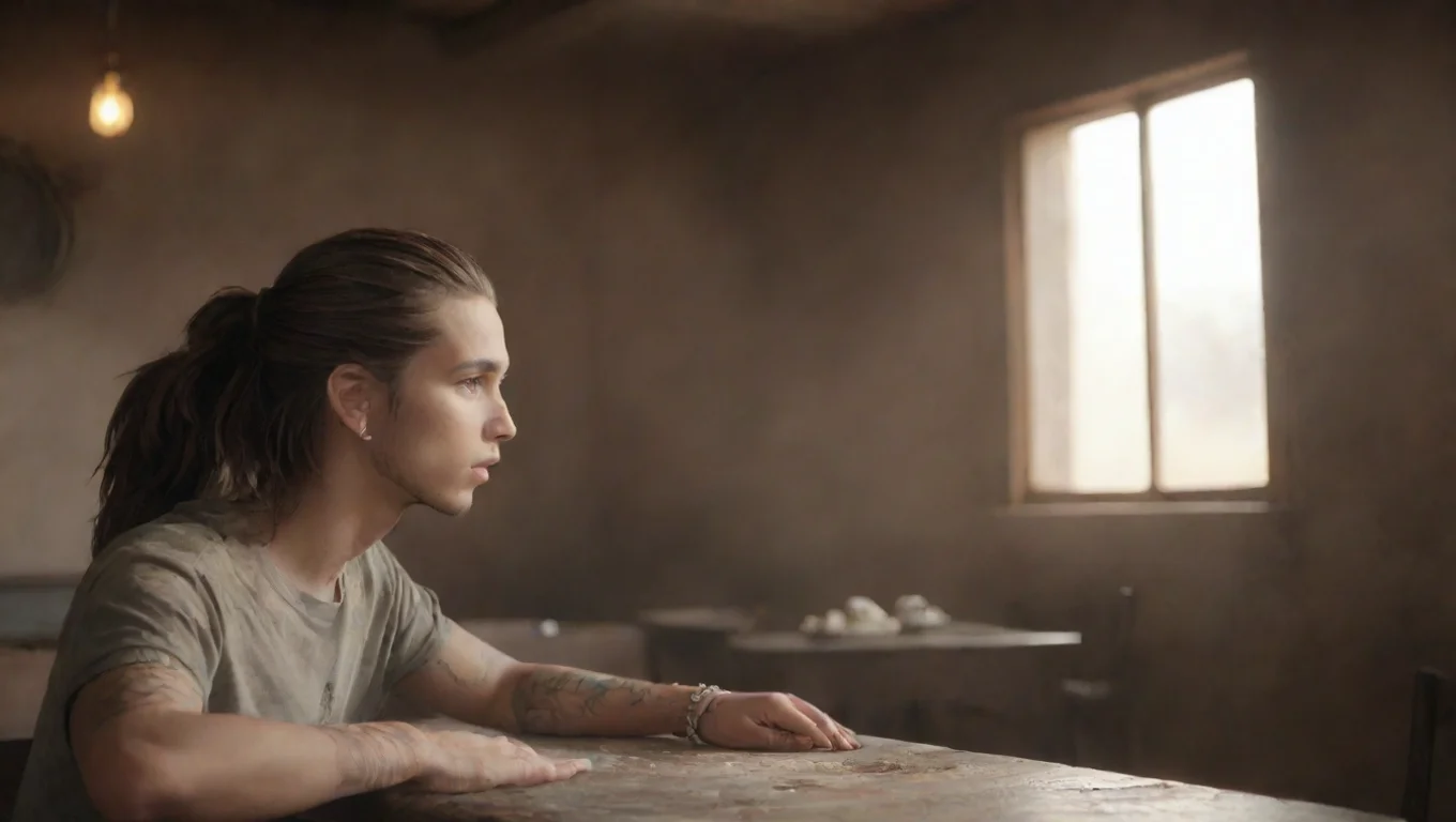 aiBackdrop background environment neutral colors artstation nostalgic Tom kaulitz 13 anos  Tom kaulitz 13 anos  ele estava sentado em um bando comendo lanche undefined