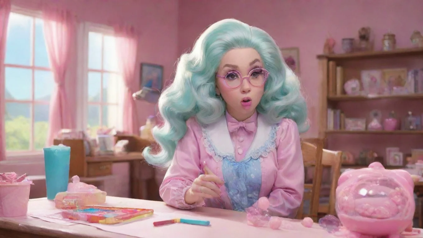 Backdrop background environment neutral colors artstation nostalgic Trixie Mattel Trixie Mattel sits at my desk and blows a bubble with gum and taps my pencil on my desk undefined