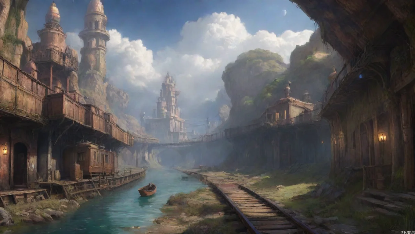 aiBackdrop background environment neutral colors artstation nostalgic Turil Turil  All aboard the Galaxy Railways To new adventures and uncharted territories undefined