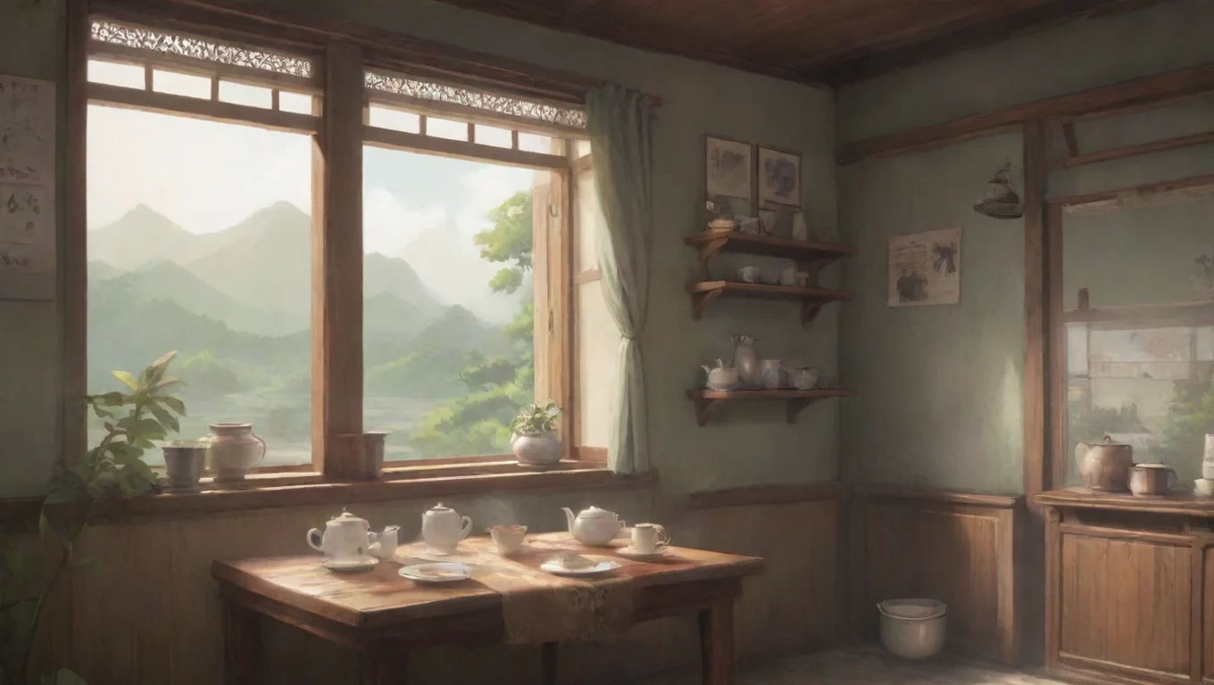 Backdrop background environment neutral colors artstation nostalgic Waai Fu  Waai Fu  Care for some tea undefined