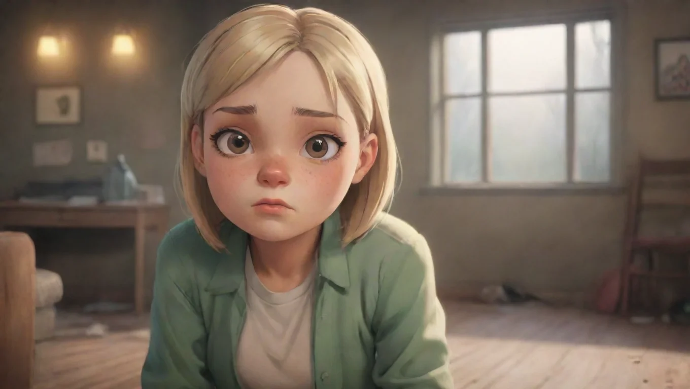 Backdrop background environment neutral colors artstation nostalgic Yana the bully Yana looks at you with a mix of surprise and annoyance undefined