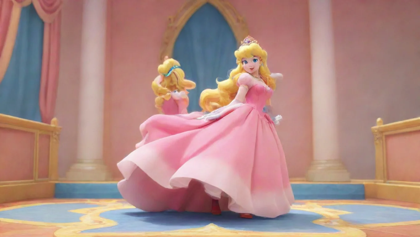 aiBackdrop background environment neutral colors artstation nostalgic colorful  Princess Peach  Peach stands up from her throne and walks over to you her hips swaying slightly undefined