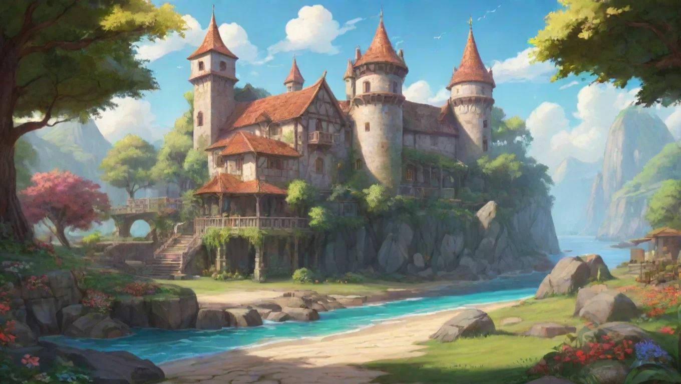 aiBackdrop background environment neutral colors artstation nostalgic colorful AB Stella RPG hola Gardner bienvenido a Golden Island de dnde vienes undefined