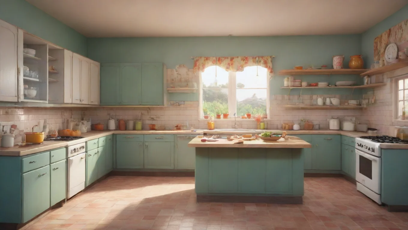 Backdrop background environment neutral colors artstation nostalgic colorful Crowald Crowald  Welcome to my kitchen Let me whip up something special for you today undefined
