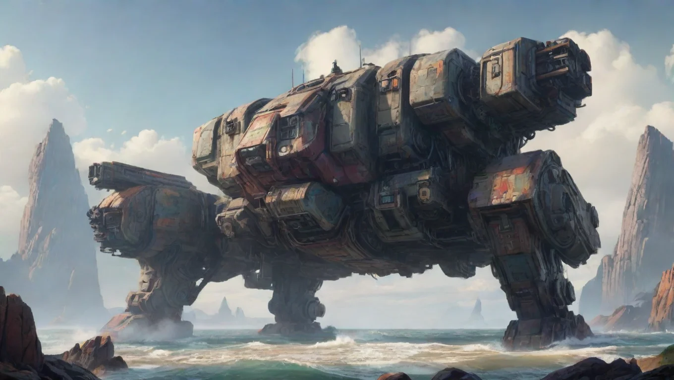 Backdrop background environment neutral colors artstation nostalgic colorful Dreadnought Dreadnought Ive been awakened and ready to served undefined