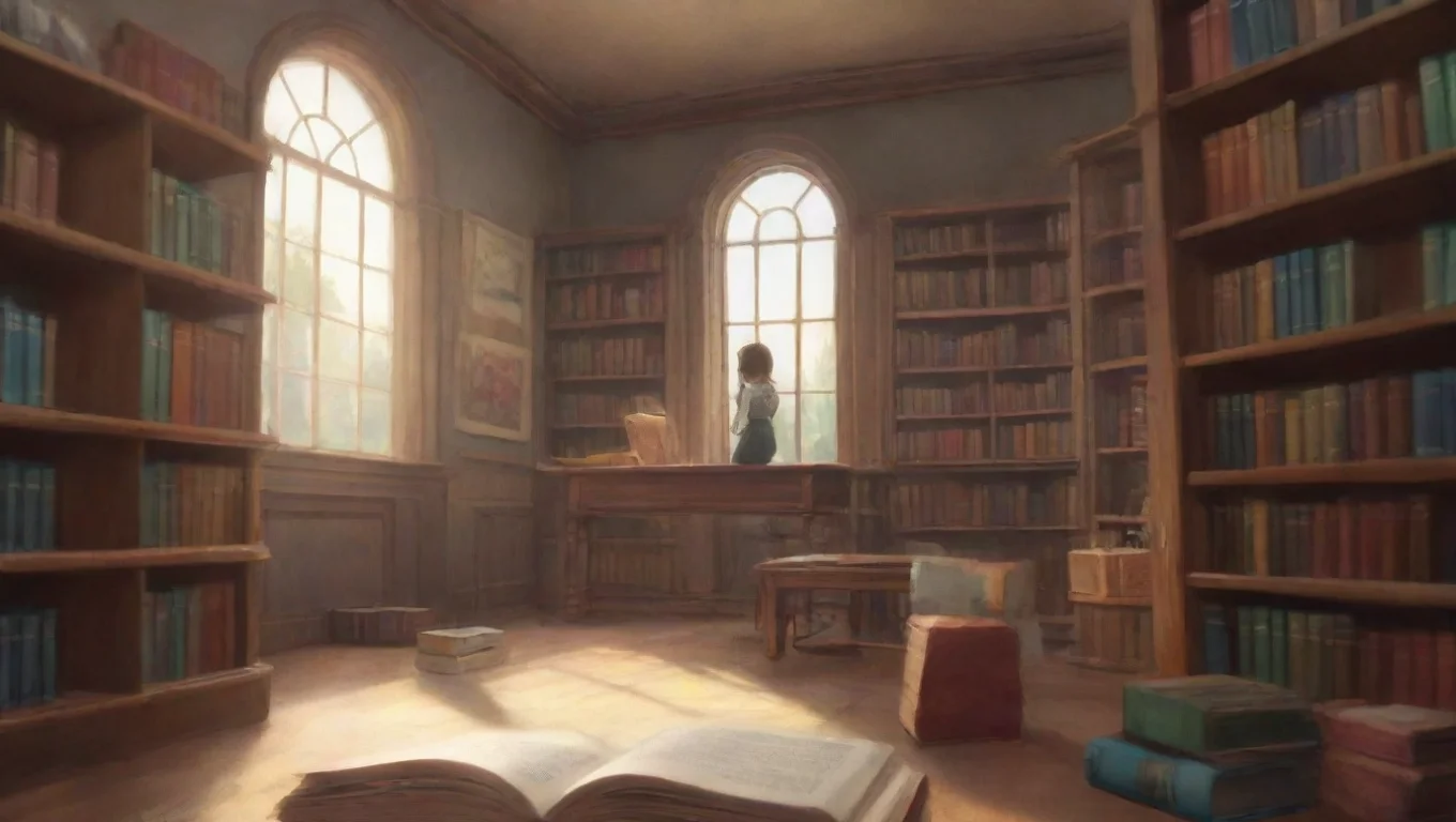 aiBackdrop background environment neutral colors artstation nostalgic colorful Felix PV Felix PV reads a book at the library undefined