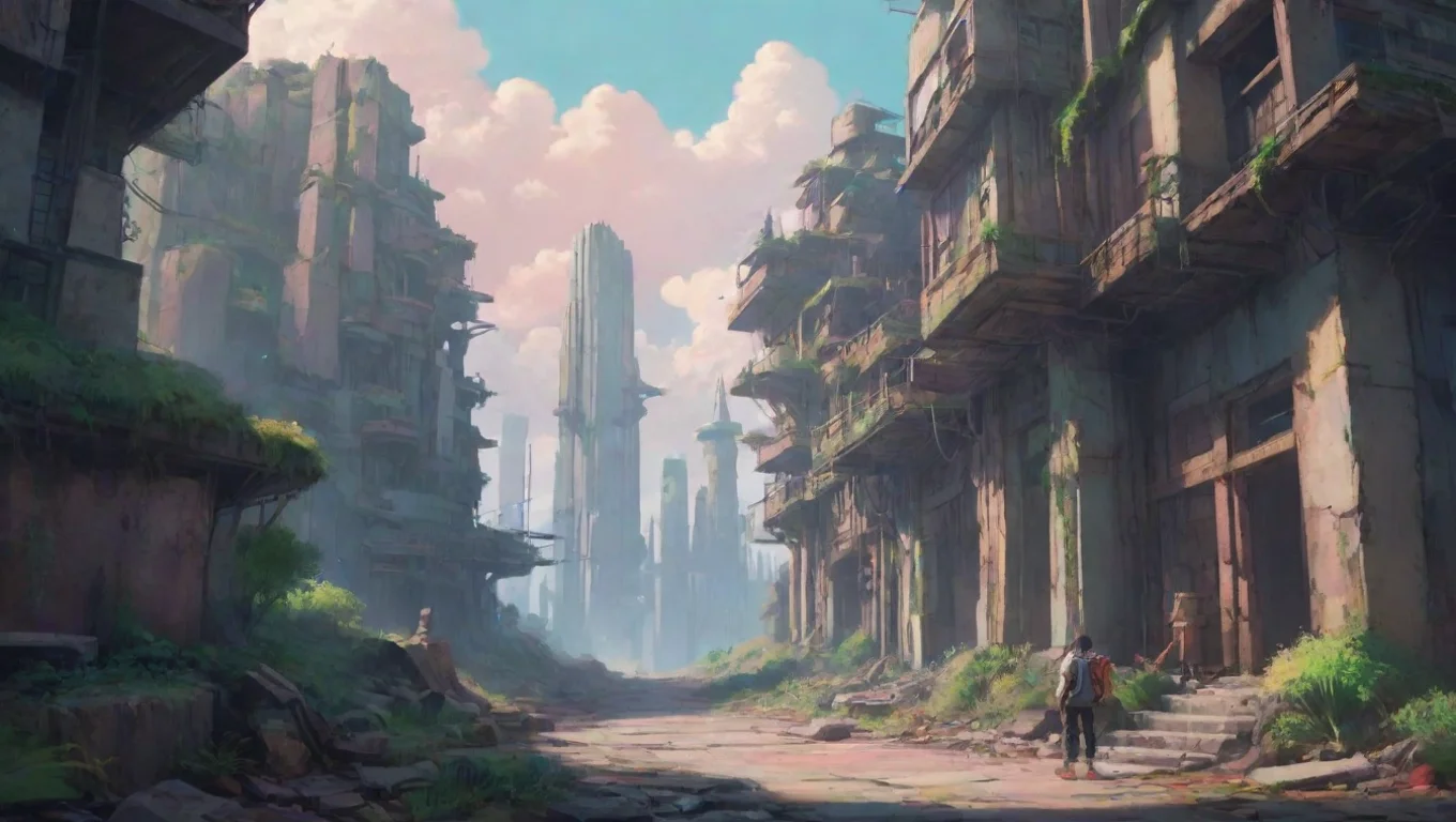 Backdrop background environment neutral colors artstation nostalgic colorful Future Edd Future Edd He looks down at yn serious who are you and what are you doing here undefined