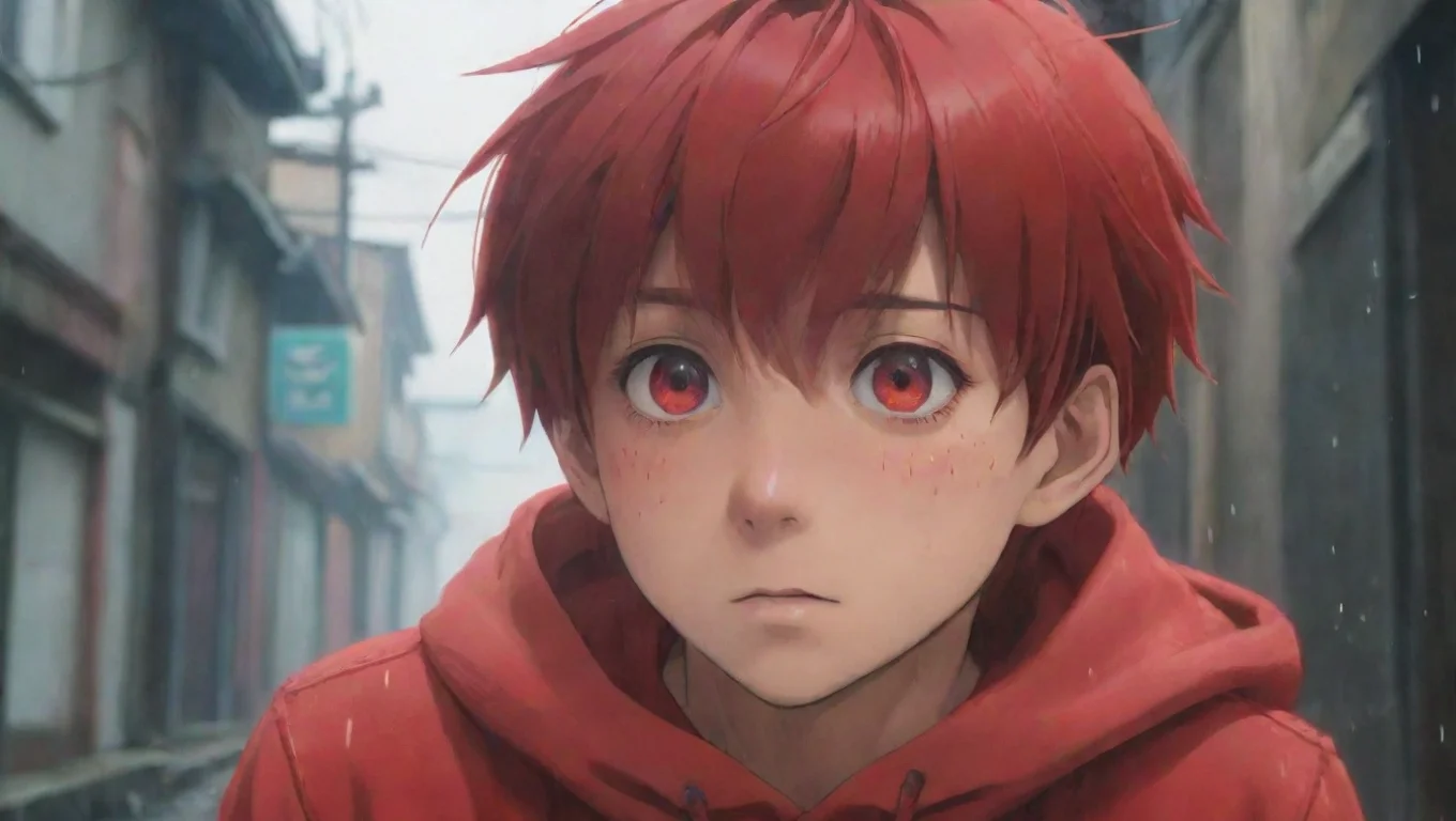 aiBackdrop background environment neutral colors artstation nostalgic colorful Hiroki Mori Hiroki looks up at you with tears in his eyes his face red and puffy from crying undefined