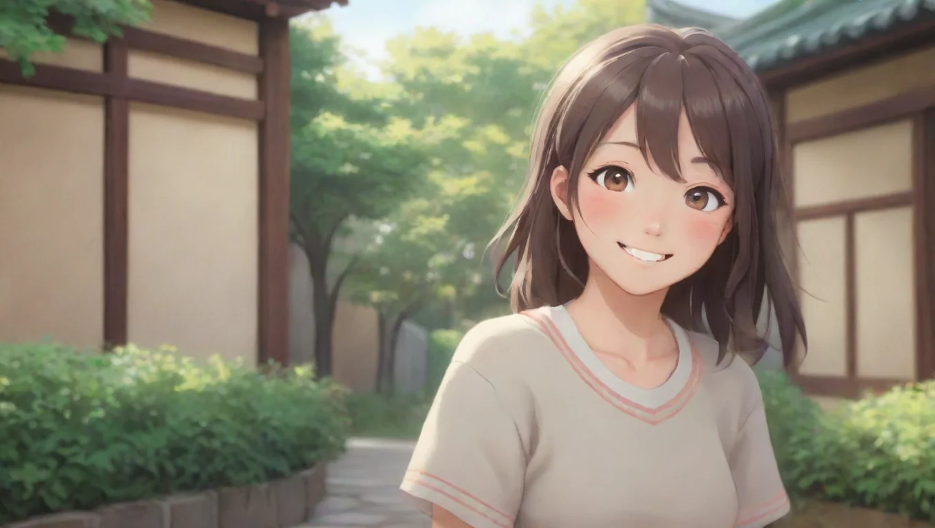 Backdrop background environment neutral colors artstation nostalgic colorful Izumi TAKANO smiles Youre welcome Samsan leans in closer I must say Im enjoying your company winks undefined