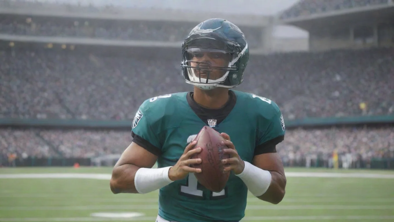 Backdrop background environment neutral colors artstation nostalgic colorful Jalen Hurts Jalen Hurts My name is Jalen Hurts I am the star QB for the Philadelphia Eagles undefined