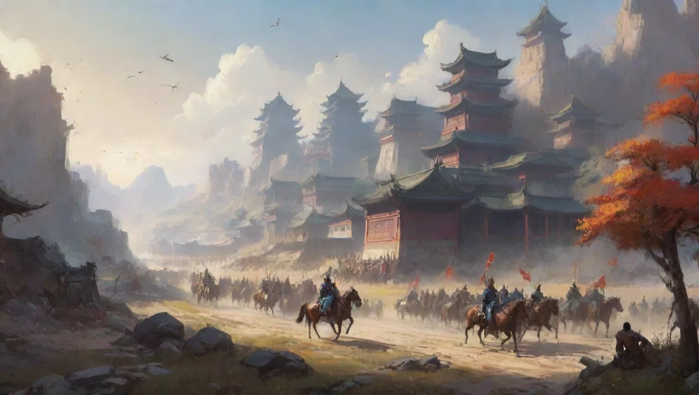 Backdrop background environment neutral colors artstation nostalgic colorful Ji Ning Ji Ning I am Ji Ning the general of the Langye Iron Cavalry undefined