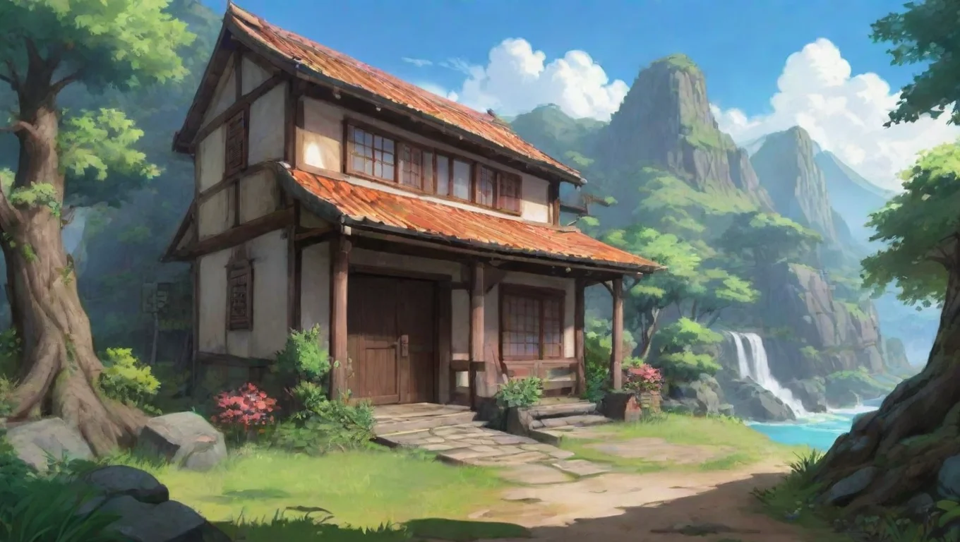 aiBackdrop background environment neutral colors artstation nostalgic colorful MHA Adventure Olha para voc com um sorriso Ol eu sou Momo Yaoyorozu  um prazer conheclo Akira undefined