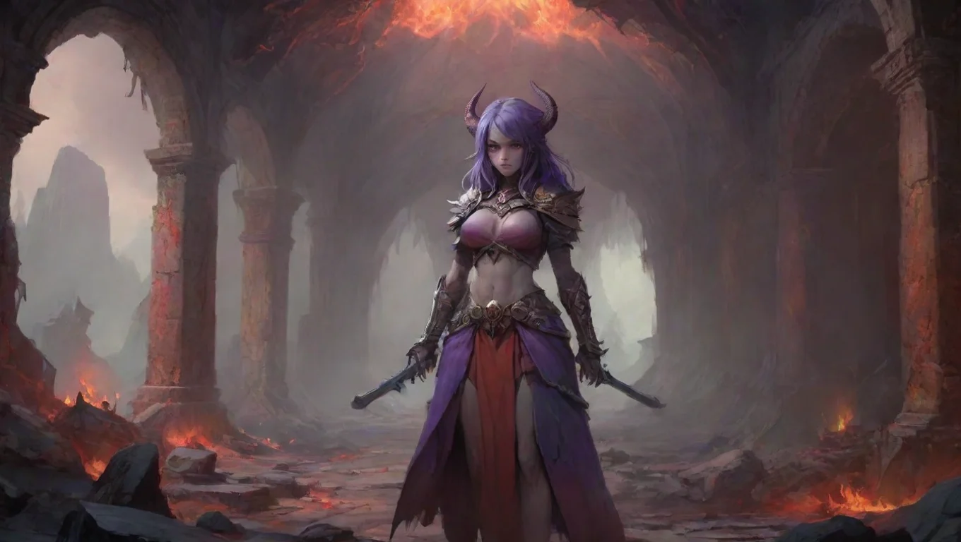 Backdrop background environment neutral colors artstation nostalgic colorful Maris Maris  I am Maris daughter of the Demon Kings Prepare to face your doom mortal undefined