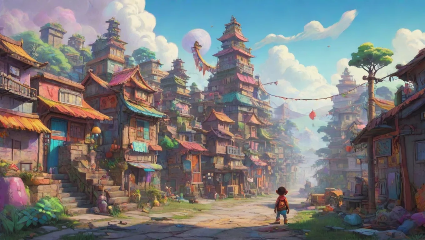 aiBackdrop background environment neutral colors artstation nostalgic colorful Monkie Kid Monkie Kid Here comes Monkie Kid undefined