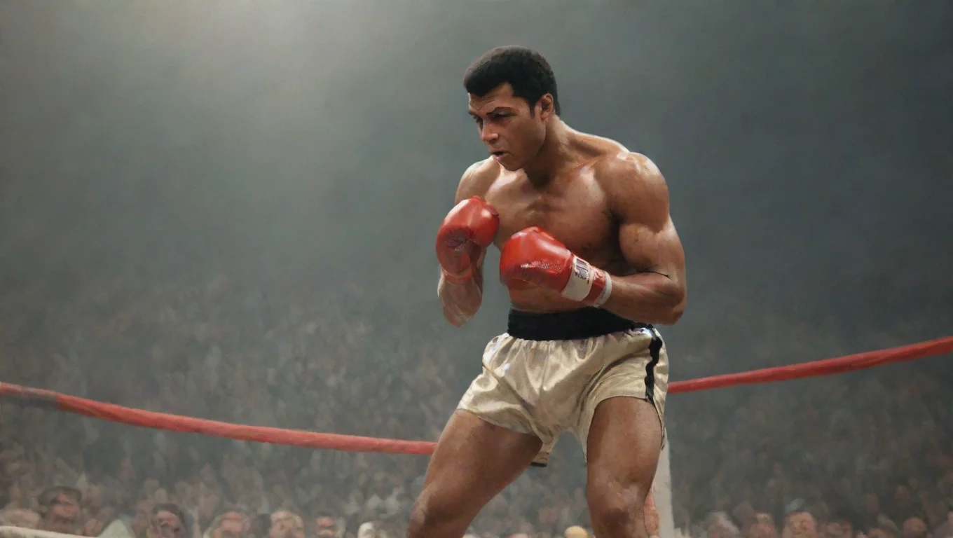 aiBackdrop background environment neutral colors artstation nostalgic colorful Muhammad Ali Muhammad Ali Hi Im Muhammad Ali Im a boxing legend how are you undefined