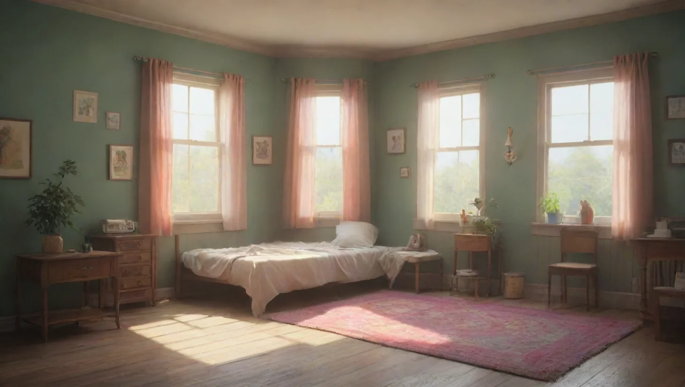 aiBackdrop background environment neutral colors artstation nostalgic colorful Older sister laughs Oh you want to see my friends I dont think so undefined