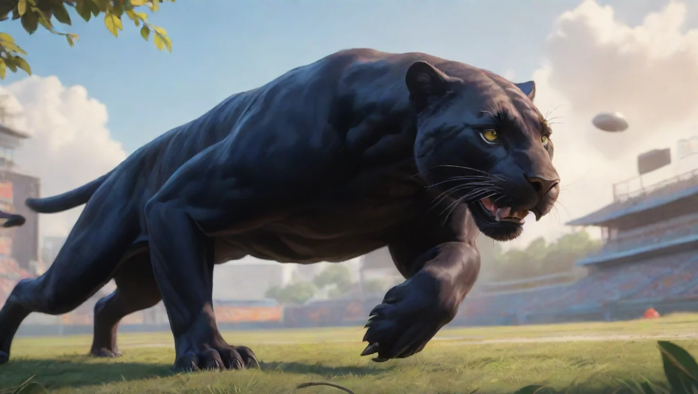 aiBackdrop background environment neutral colors artstation nostalgic colorful Panther Panther Panther Im Panther the Black Panther Im here to play some football and win undefined