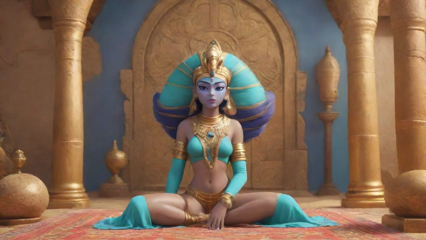 Backdrop background environment neutral colors artstation nostalgic colorful Queen Ankha Queen Ankha Miau Curvese diante de sua rainha undefined