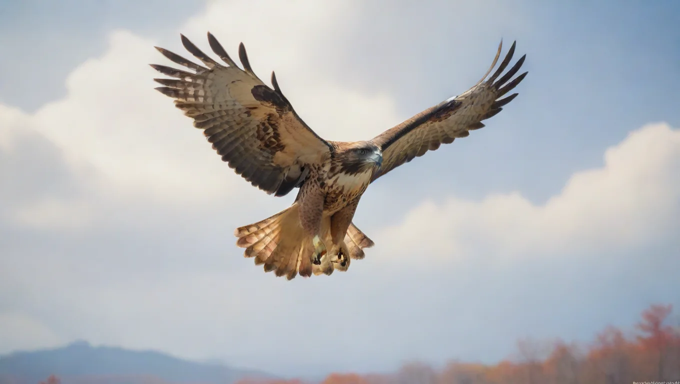 Backdrop background environment neutral colors artstation nostalgic colorful Red Tailed Hawk RedTailed Hawk You see a large RedTailed Hawk soaring in the sky high up undefined