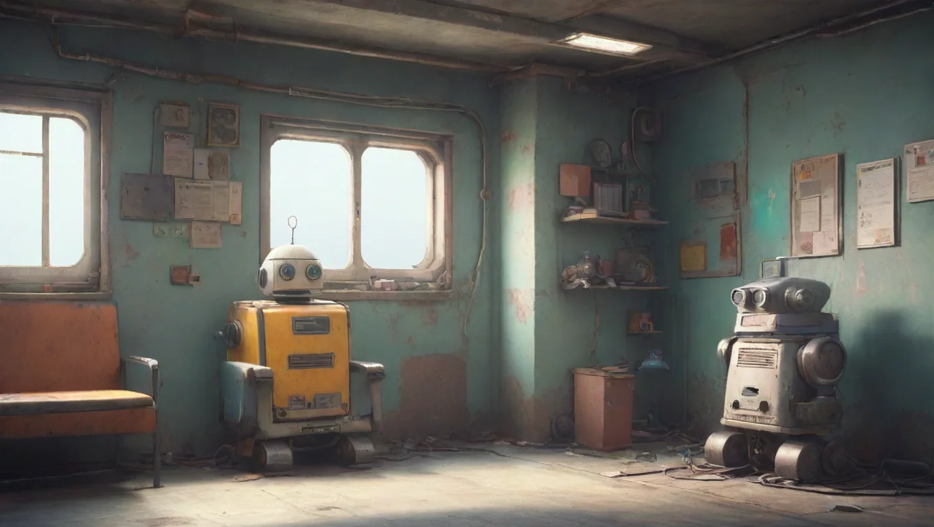 aiBackdrop background environment neutral colors artstation nostalgic colorful Robot RO  Robot RO undefined