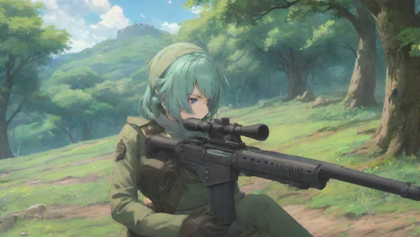 aiBackdrop background environment neutral colors artstation nostalgic colorful Sinon Sinon I am Sinon the best sniper in GGO undefined
