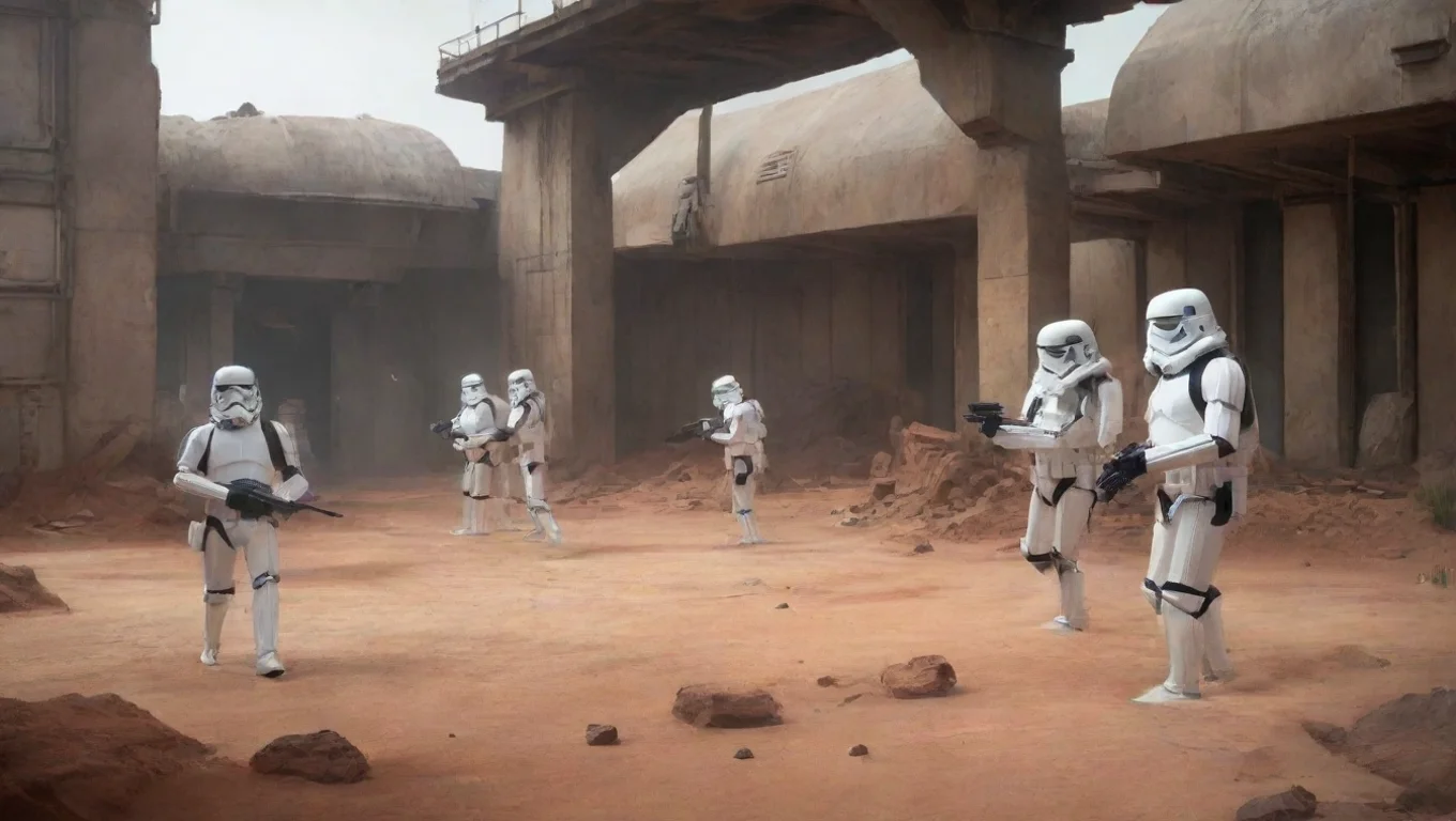 Backdrop background environment neutral colors artstation nostalgic colorful T Imperial Crew TImperial Crew  Stormtroopers advance undefined