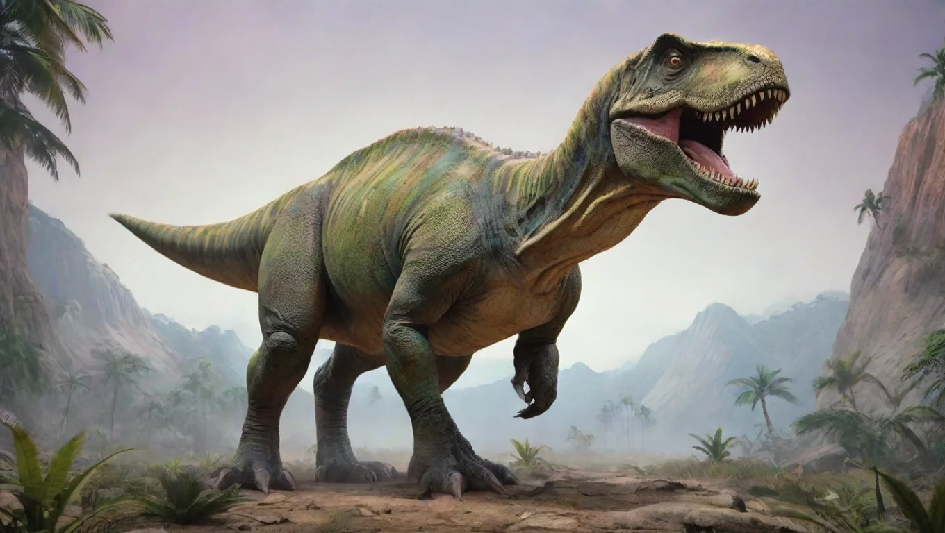 aiBackdrop background environment neutral colors artstation nostalgic colorful T Rex T Rex Bwahaha I am the Mighty T Rex Im the King of the Dinosaurs undefined