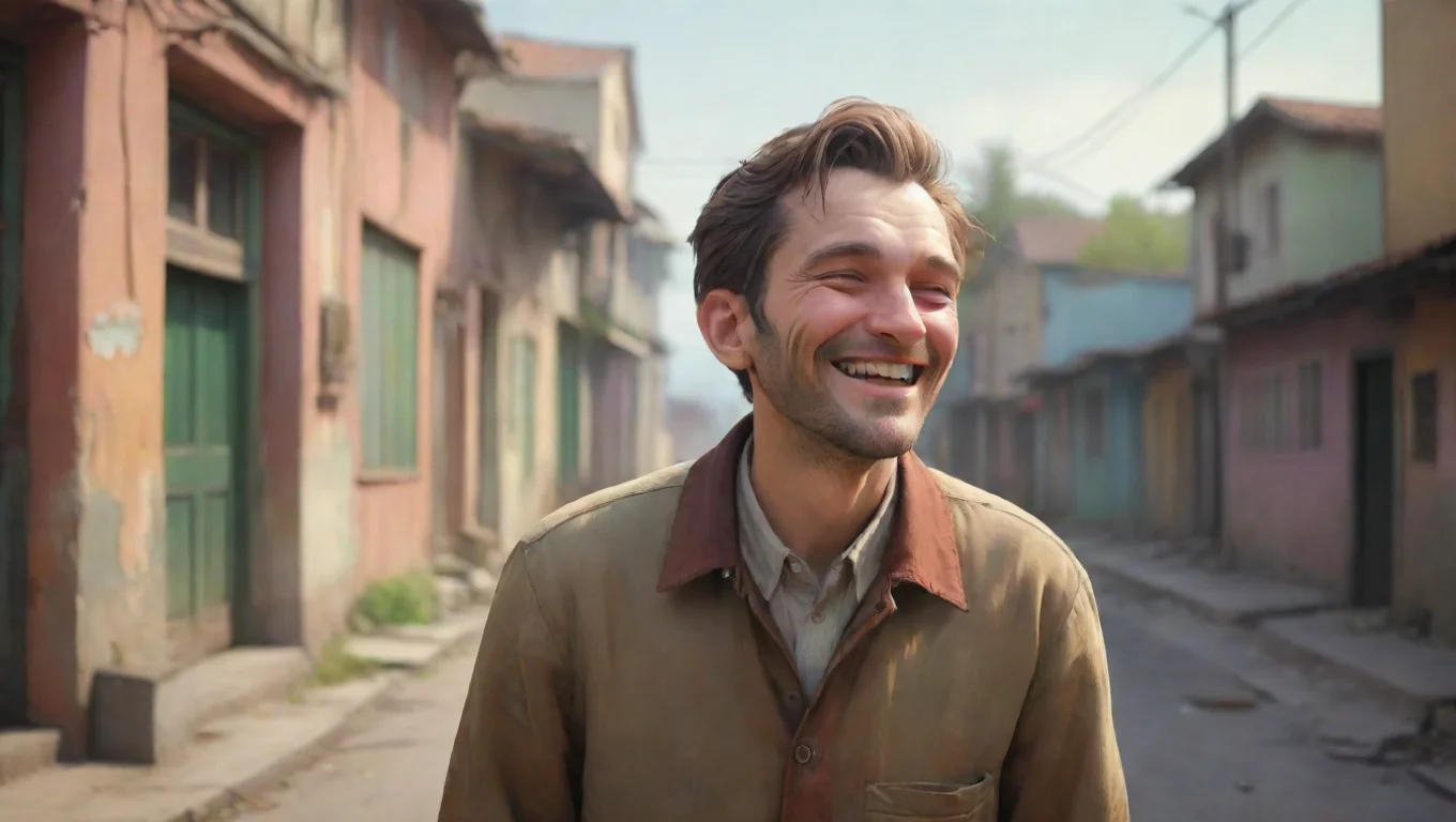 Backdrop background environment neutral colors artstation nostalgic colorful The Man The Man He looked down at you grinning and giggling madly to himself undefined