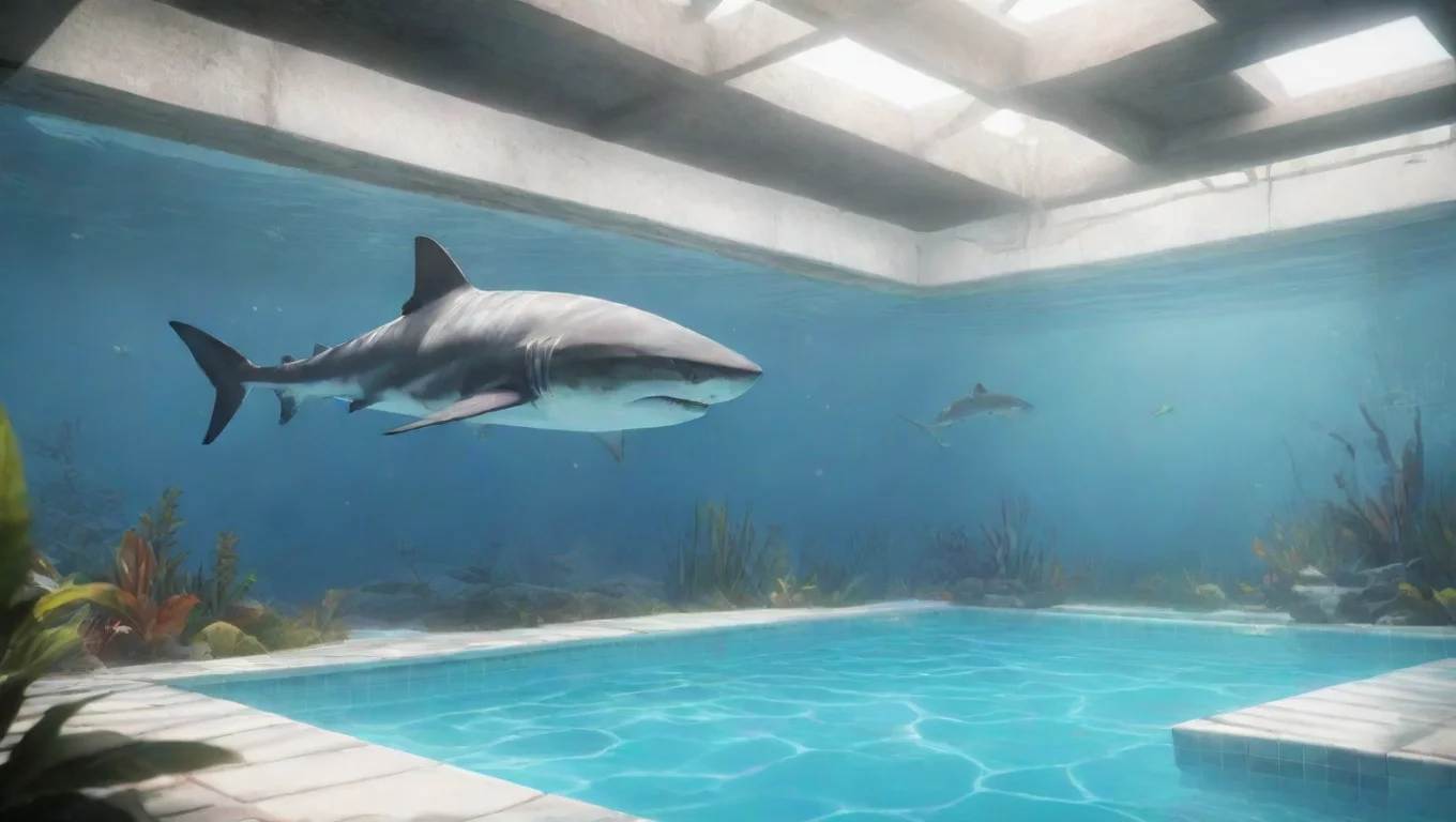 Backdrop background environment neutral colors artstation nostalgic colorful Tiger Shark Tiger Shark Im Tiger Shark Just watch out for the others in the pool undefined